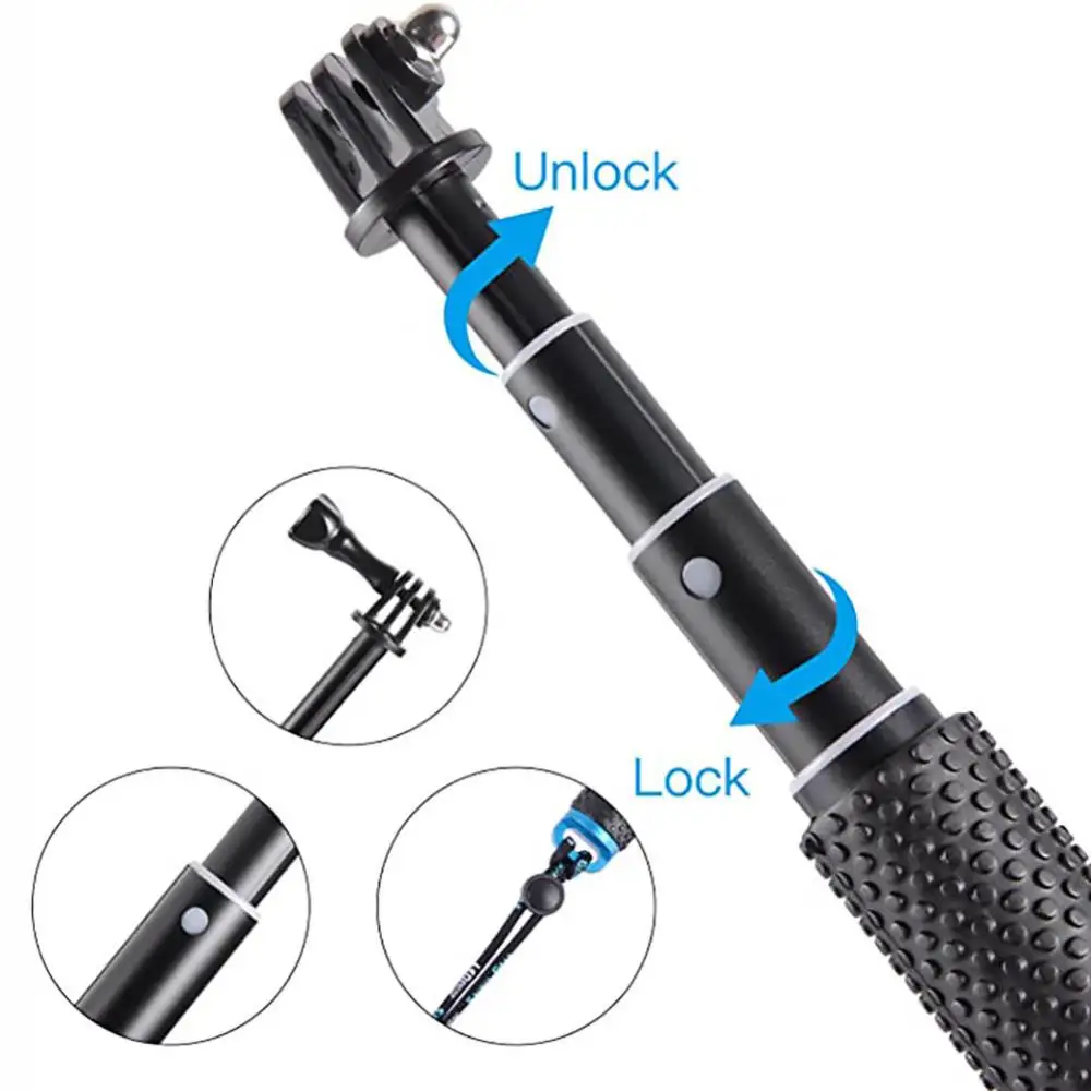 Handheld Telescopic Selfie Stick 48cm Adjustable Portable Waterproof Lightweight For 10 9 8 7 6 5 4 3 Elescoping Pole