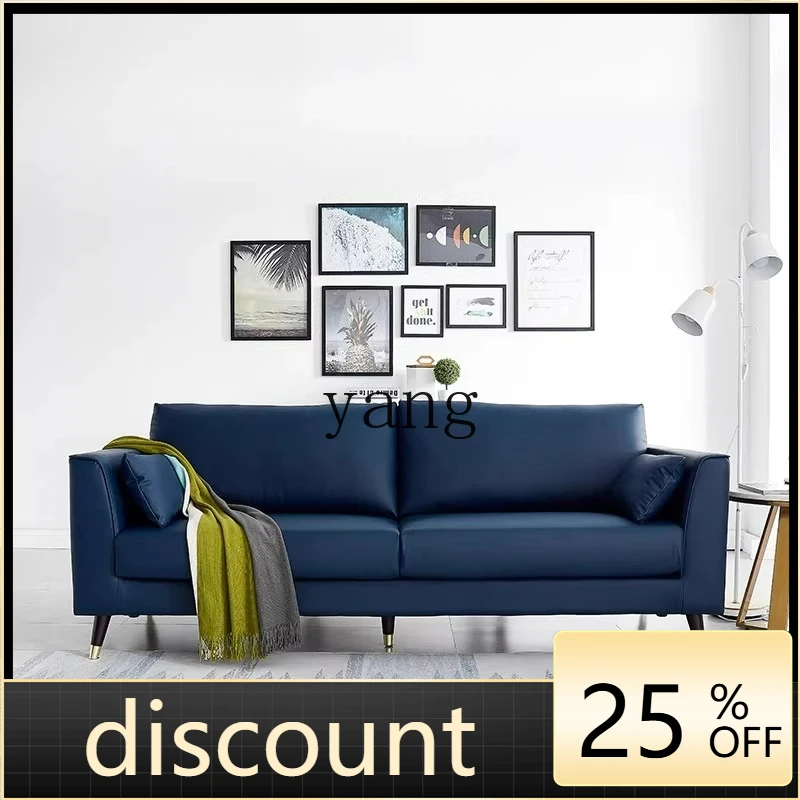 

LTT light luxury living room simple office single double three modern leather sofa combination