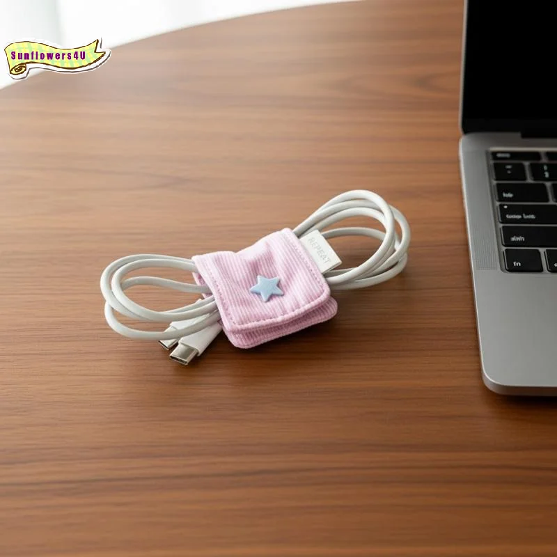 Cable Management Bag - Ręcznie Robione Materiałowe Ozdoby do Słuchawek,