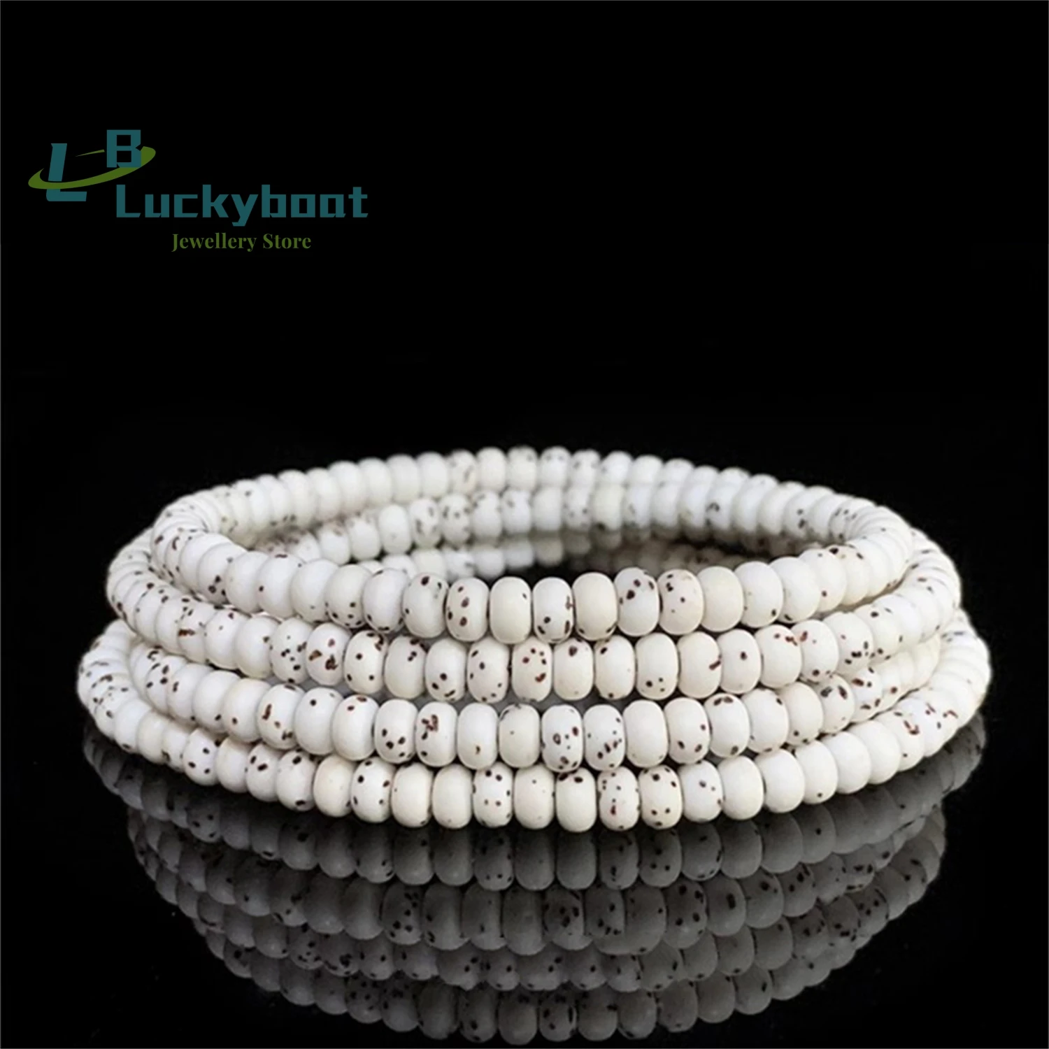 Natural Smooth White Mini Star Moon Dry Grinding High Density Hainan Star Moon Bodhi Zi Buddha Bead Cultural Play Men's and Wome