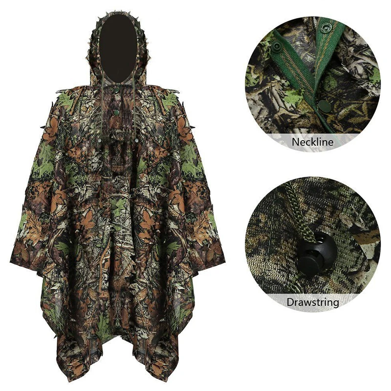 Hunting Geely suit set CS combat suit breathable camouflage combat suit adult 3D leaf biomimetic camouflage