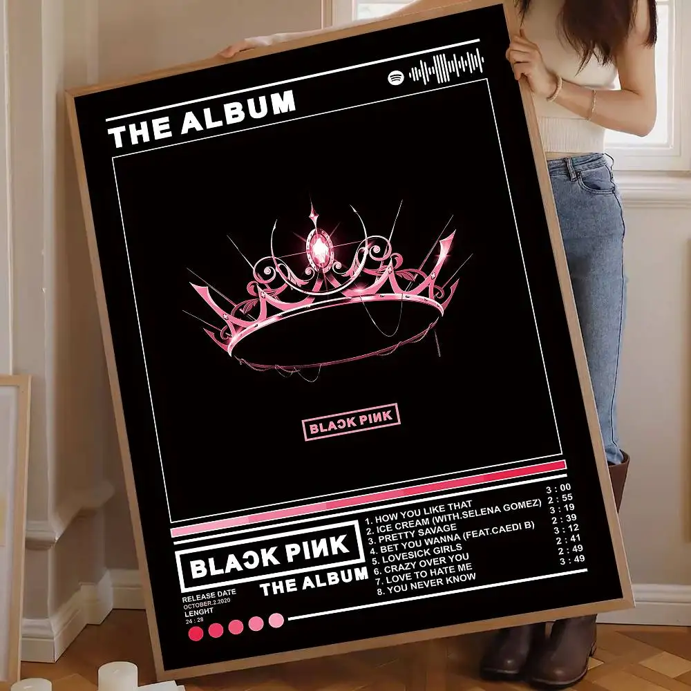 B-Black Kpop Group P-Pinks Gril Classic Movie Posters HD Quality Poster Wall Art Painting Study Nordic Home Decor