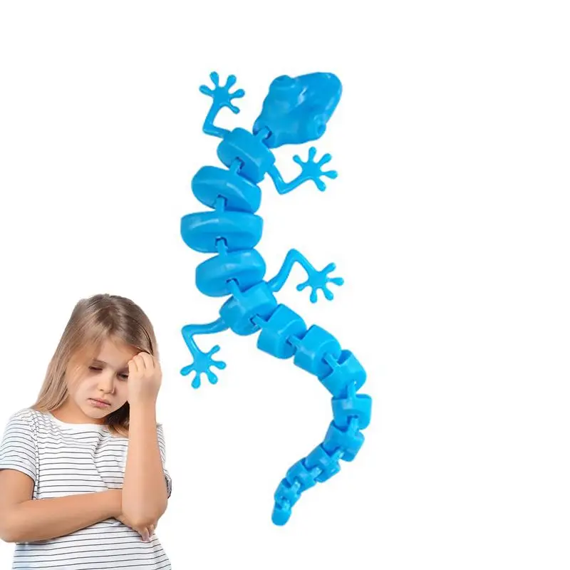 Worrying Ease Toys Kids Adults Gecko Skeleton Relief Worrying Fidget Toys Articulated Anti-Stressed Detachable Relaxing Toy For