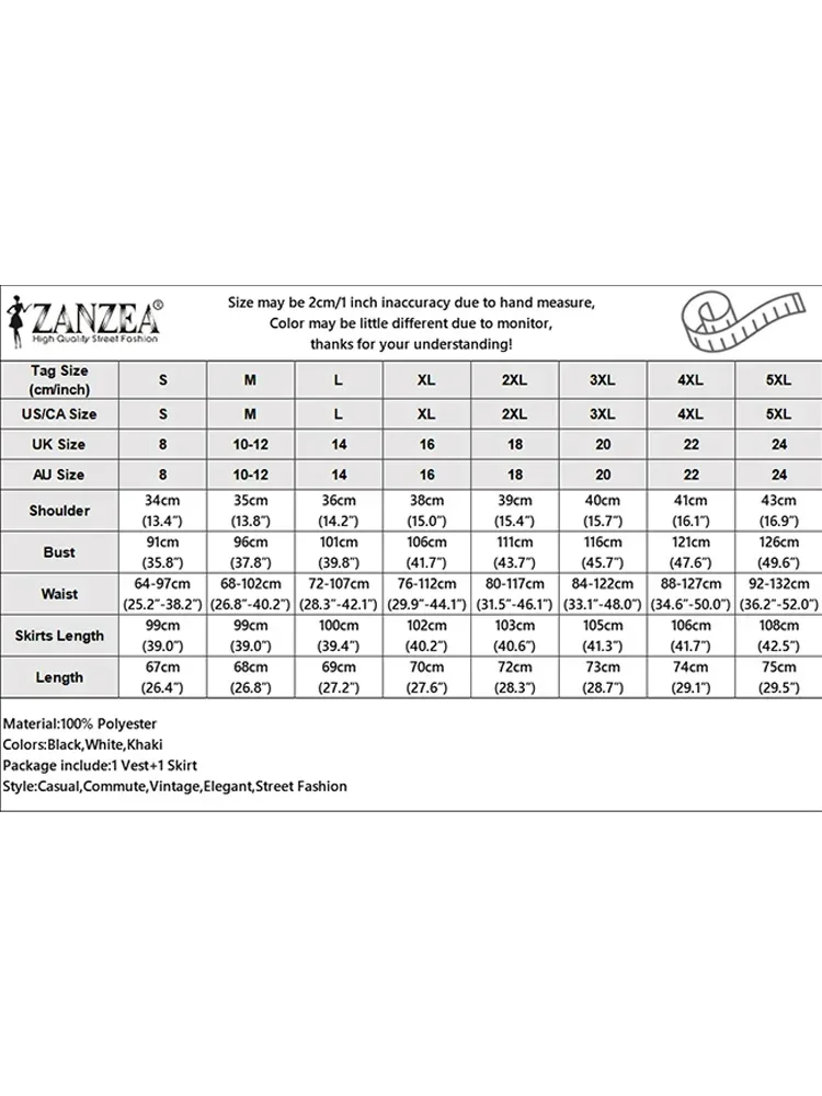 ZANZEA ฤดูร้อน 2 ชิ้นชุดชุด 2025 แฟชั่นผู้หญิงสบายๆหลวมชุดเสื้อกั๊กวันหยุดยาวจีบกระโปรงชุดการจับคู่ชุด