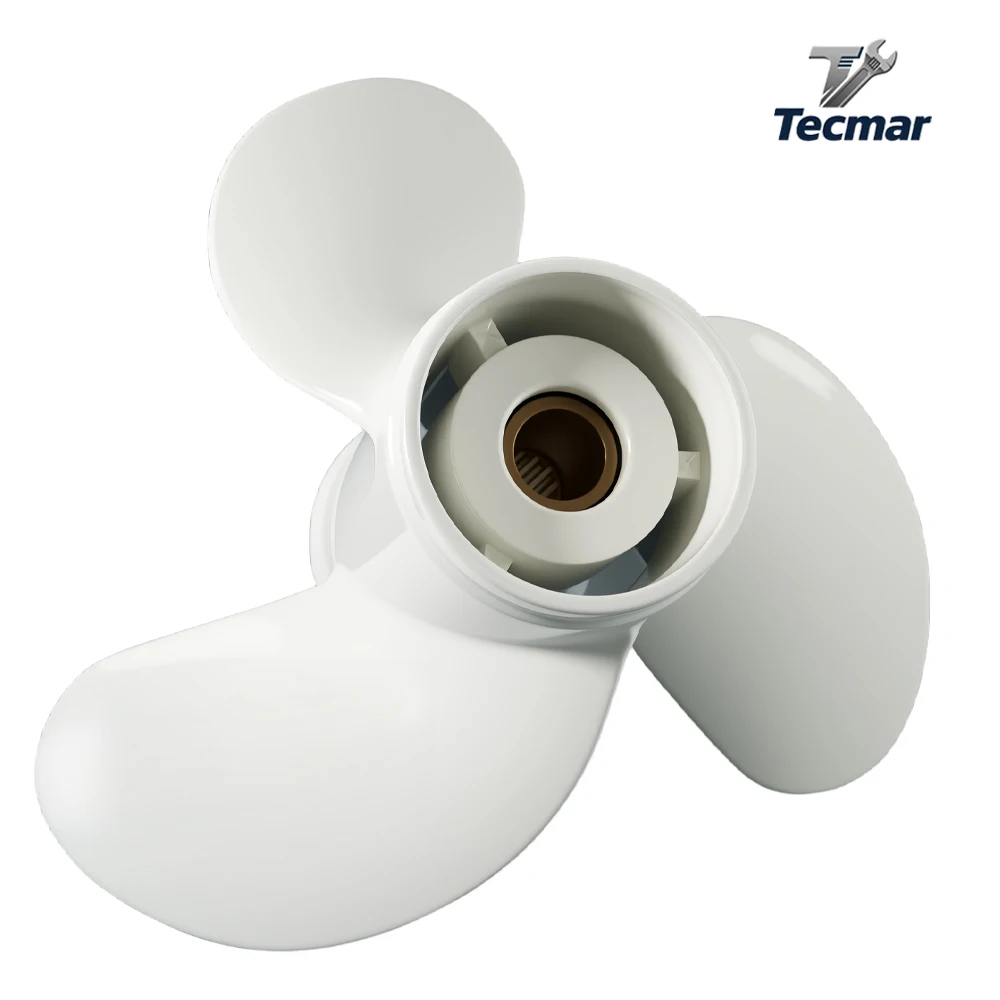 Boat Propeller 13 1/2x14 for Yamaha 50 60 70 75 80 85 90 100 115 130HP Outboard Engine Aluminum Alloy Screw 3 Blade 8 Spline 68V view 5
