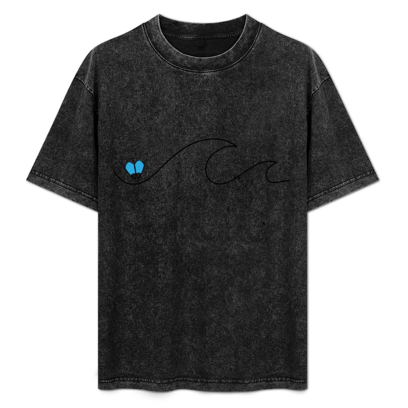 Camiseta azul de los cuentos de Bodyboard para hombre, blusa de gran tamaño, ropa de verano, tallas grandes