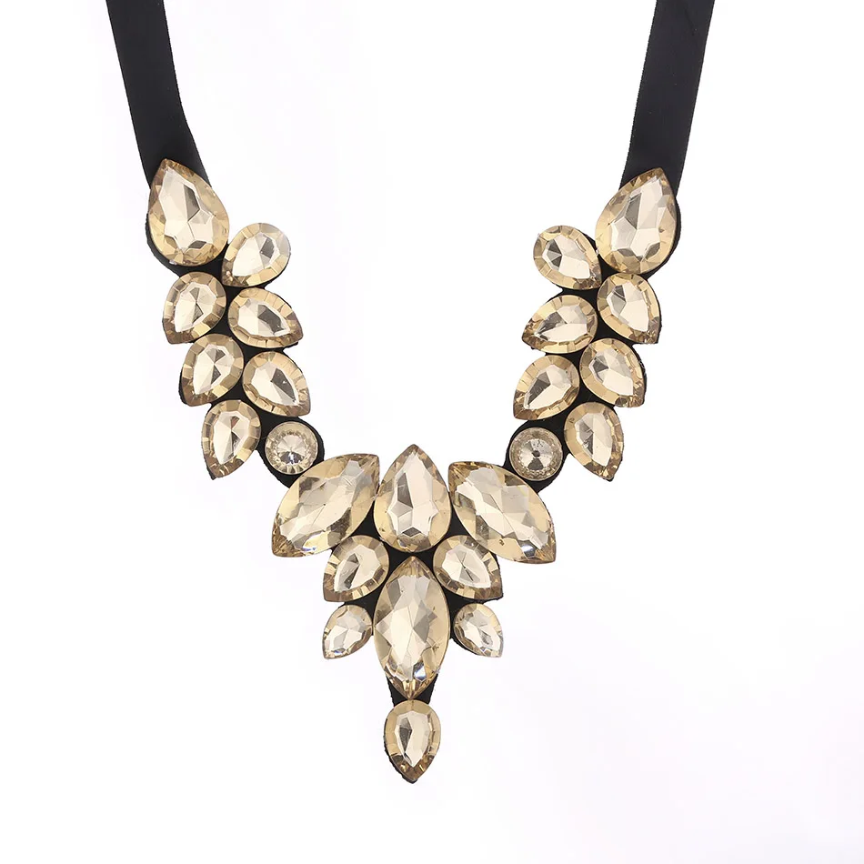 Match-Right Women Necklace Multicolor Statement Necklaces Pendants Glass Jewelry Collar Necklace Women Accessories KK039