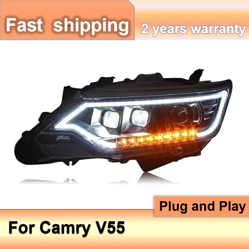 

Car Accessories for Toyota Camry Headlights 2015-2017 Toyota Camry Head Lamp V55 DRL Turn Signal High Beam Projector Lens