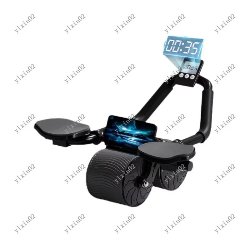 Home-Use Elbow-Supported Abdominal Roller with Automatic Rebound Fitness Waist-Curling Abdominal Muscle Training Equipment