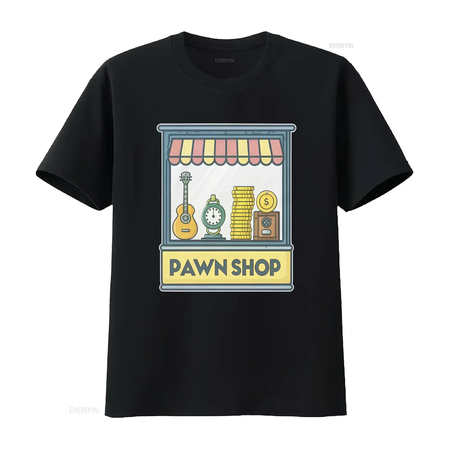 Pawn Shop Everyday Location Building Place T Shirt vintage Washed designer clothes streetwear Stretched Unisex fashion Soft