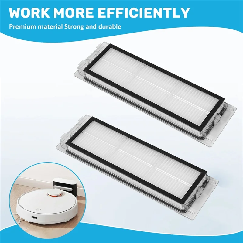 Cepillo Lateral de filtro de repuesto A74G para Robot aspirador Xiaomi 1/1S SDJQR01RR SDJQR02RR SDJQR03RR Roborock S502-00 S5 Max S6