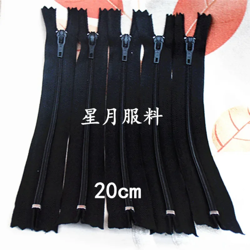 100pcs/Lot 3# 20cm Cheap Nylon Coil Zipper for Sewing Close End Black for Pants Bag Craft Diy Clothing Accessories Wholesale