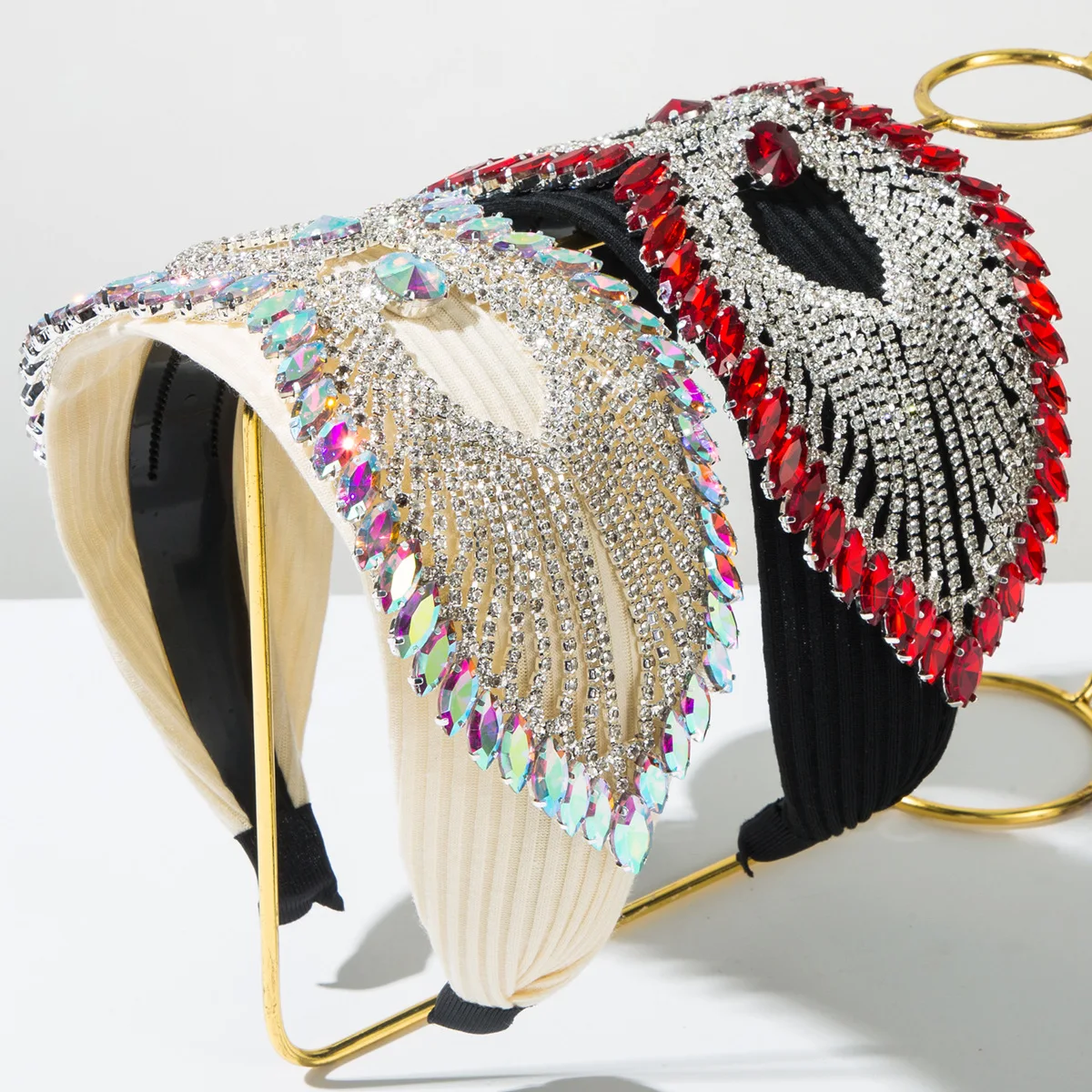 

Heavy Industry Light Luxury Diamond-encrusted Chain Headband Wide Edge Press Hair Non-slip Hair Accessories Shiny Trend Premium
