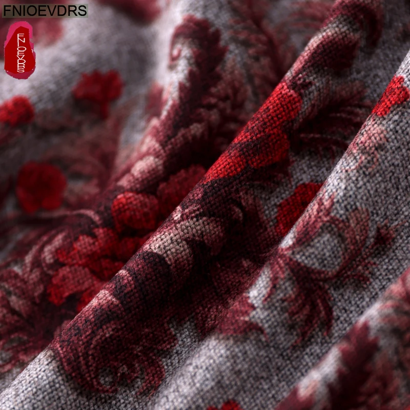 Retro Vintage Bloemenprint Fluwelen Tops Nieuw Design Dames Lange Mouw Bloemen Opstaande Kraag Knop Basics Shirts Blouses