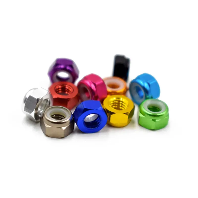 Dado autobloccante in alluminio riutilizzabile con resistenza alle vibrazioni affidabile per applicazioni di smontaggio frequenti M2 M3 M6 M8