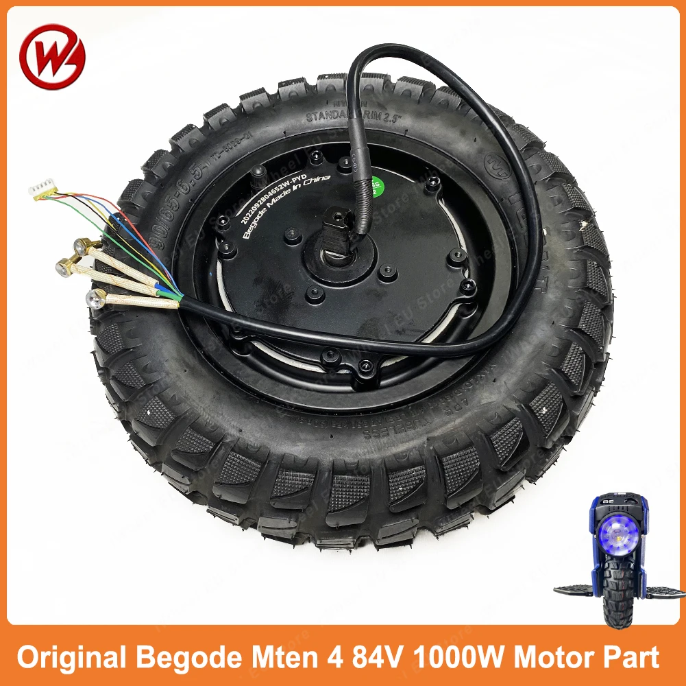 Original Begode Mten 4 84V 1000W Motor with Tire for 84V 750Wh Begode Mten 4 Electric Unicycle Official Begode Mten4 Accessories