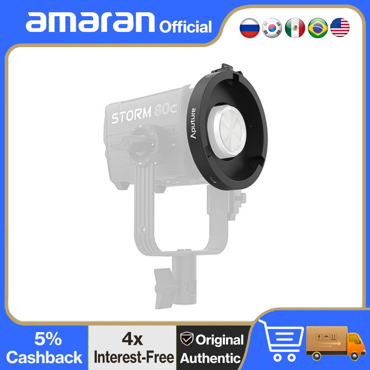 Aputure Mini ProLock to Bowens Mount Adapter for STORM 80c Monolight