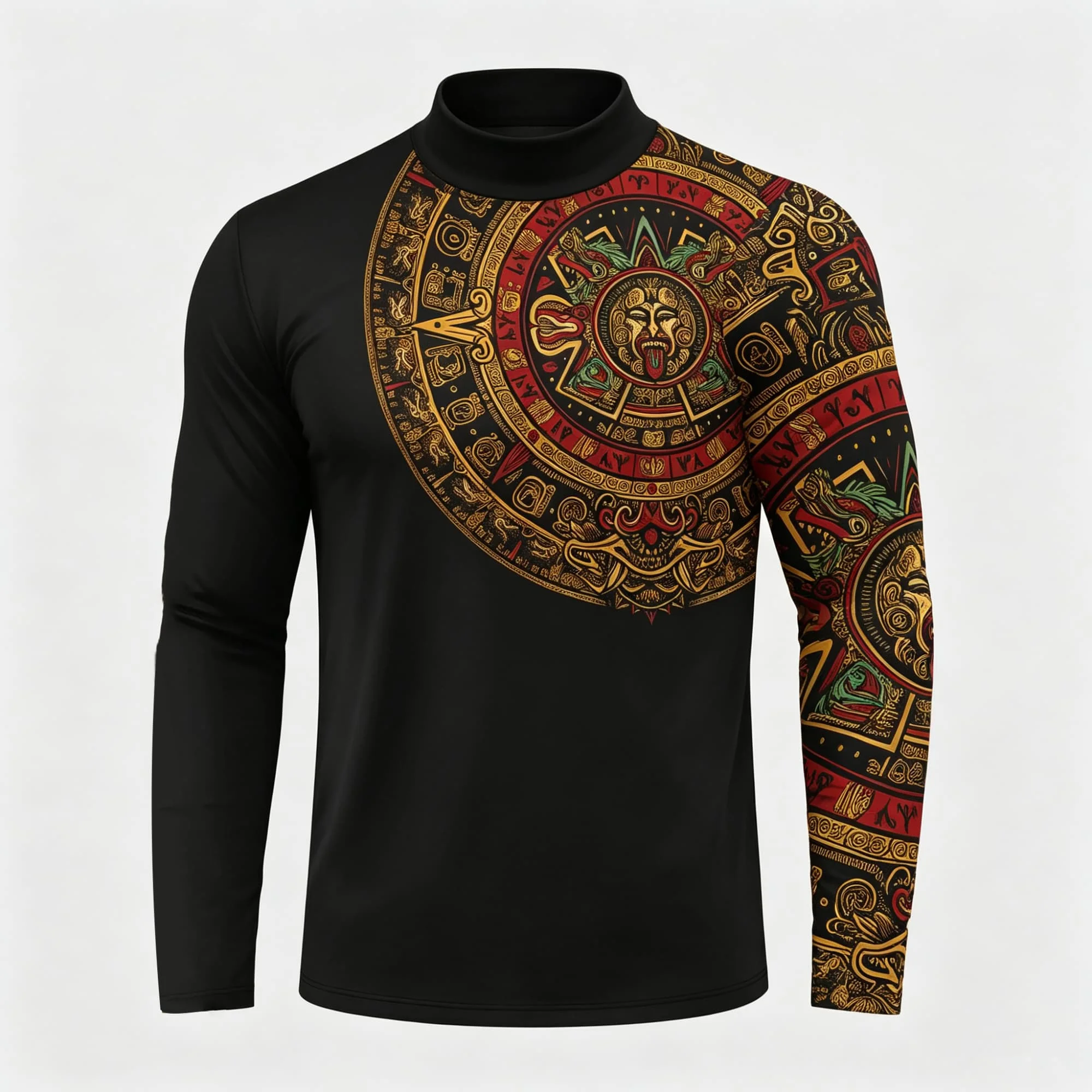 Lässige, locker geschnittene Herren-Sport-Langarmshirts mit Stehkragen, stilvolle, trendige, bequeme, leichte und vielseitige Oberteile für Männer. – Detail 5