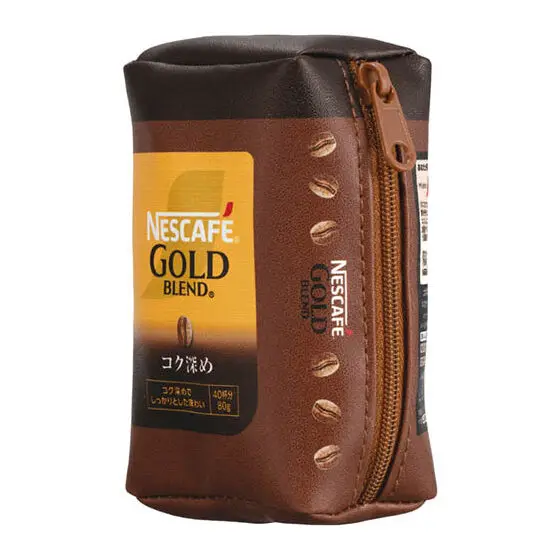 Produtos spot, oficial japonês bandai gashapon, bolsa com zíper 3d nestlé, bolsa de papelaria de couro pu, estojo de caneta, mini modelo, brinquedo