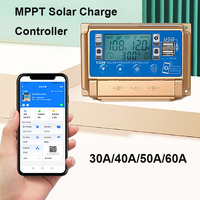 12V 24V Bluetooth MPPT Solar Charge Controller 30A 40A 50A 60A High Definition LCD Digital Solar Panel Battery Smart Regulator