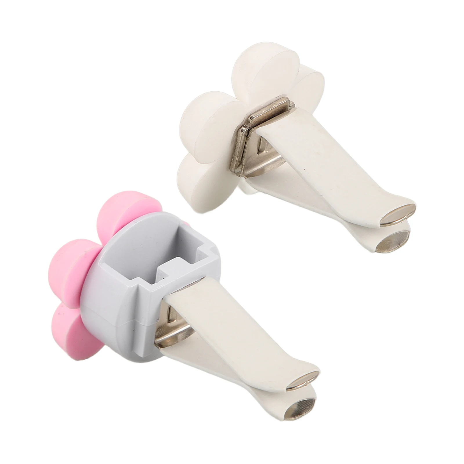 

2pcs Car Vent Clips Air Freshener Perfume Flower Design Aroma Tuyere Decor Accessories Pink White Stylish Car Interior