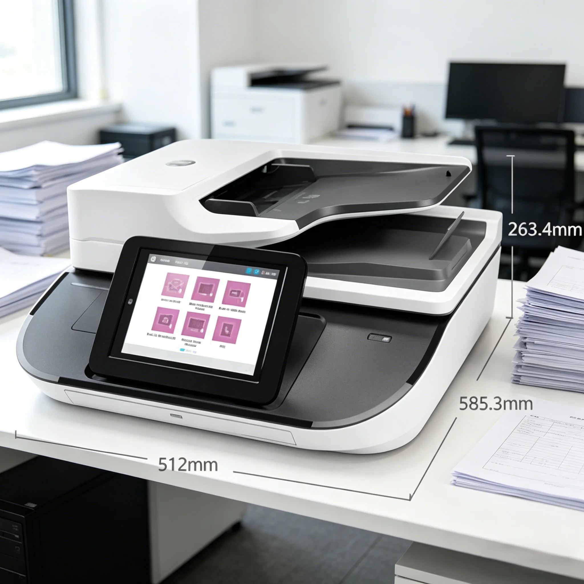 H_P 8500 Fn2 A4 Flatbed & ADF Network Scanner 8-inch Touch Screen Daily 10000 Pages Heavy Duty Document Capture Station