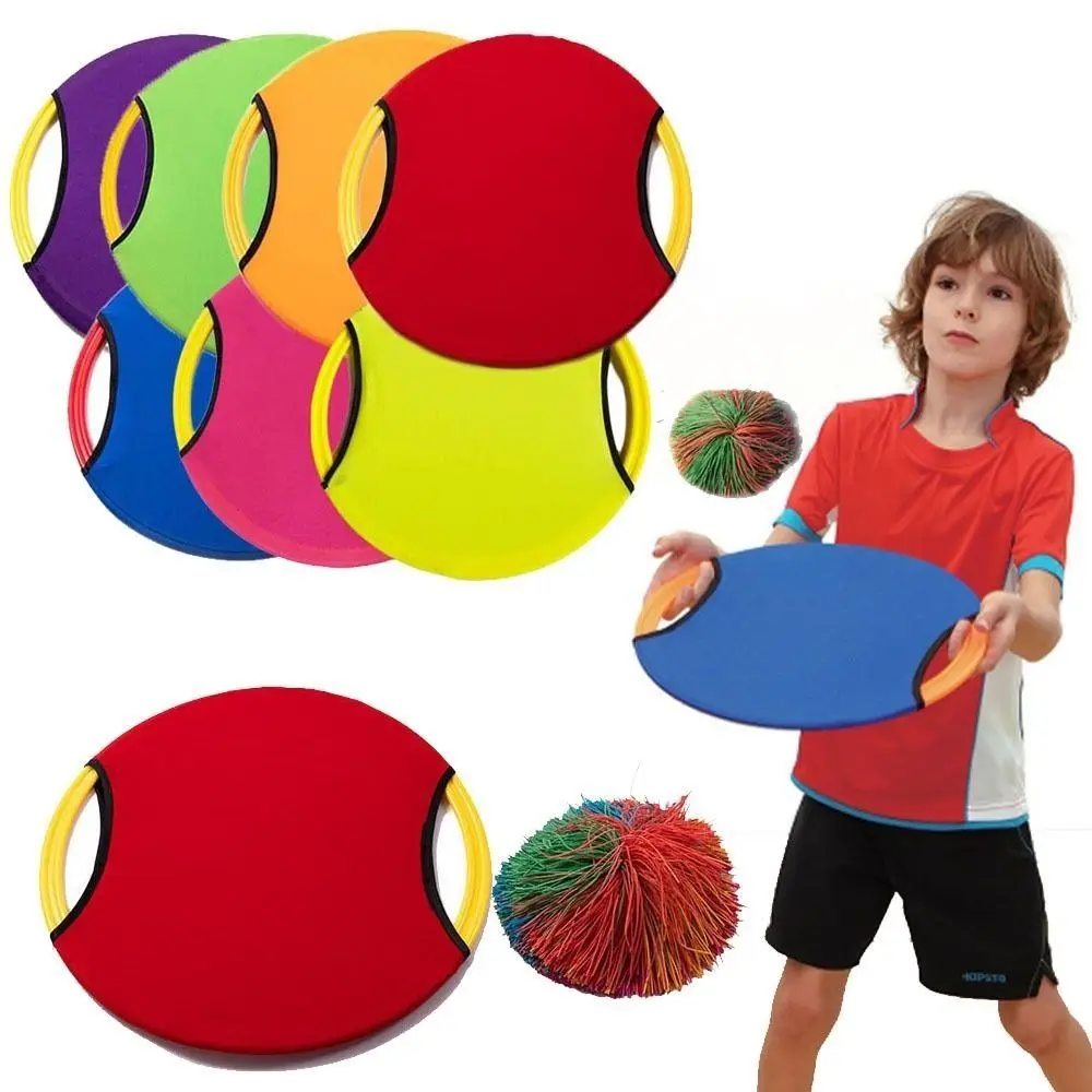 Parent-Unisex Interactive Throw Catching Ball Elastic Plate Ball Racket Catch Ball Game Set Training Easy Apply Throw Catch