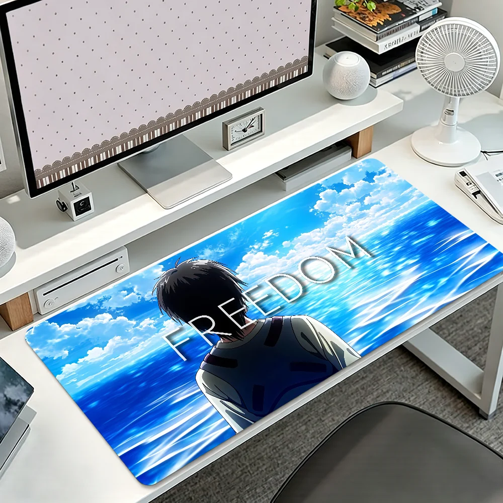 Art Eren Jaeger Freedom Mouse Pad Non-slip Thickened MousePad Student Gaming Cushion Large Writing Lockedge Office