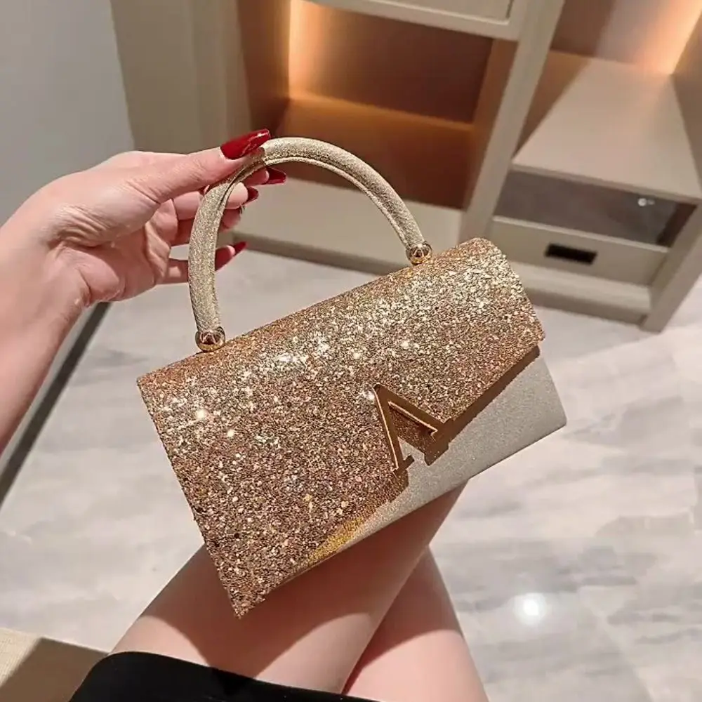 

Casual Sequin Evening Banquet Bag Glitter Silver Ladies Clutch Bag Gold Large Capacity Crossbody Bag Wedding