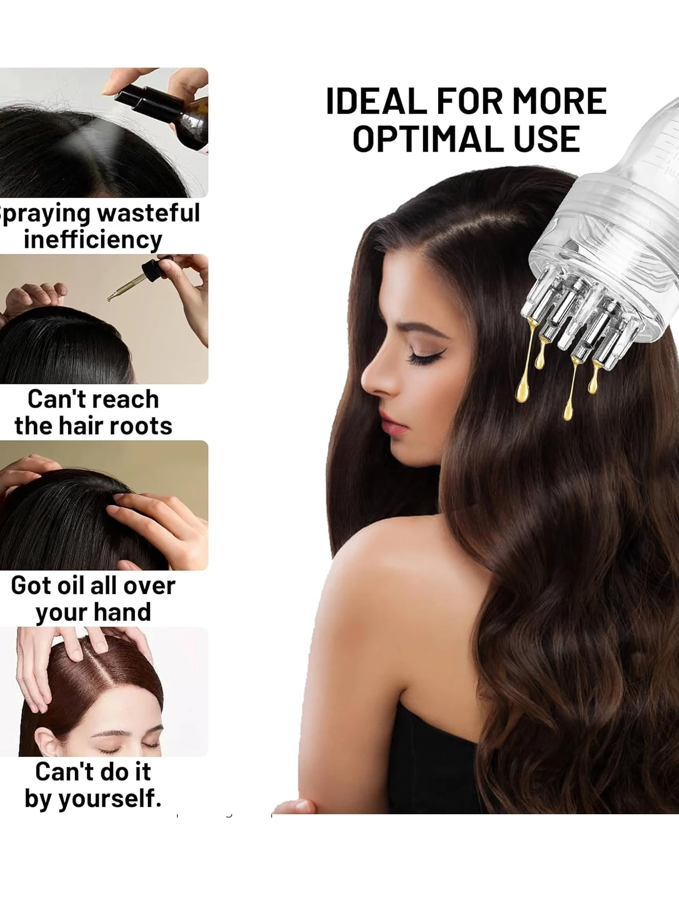 Essential Oil Scalp Massage Comb, Multi-Function Scalp Massager, 1ml Minoxidil Solution Brushing, Suitable For Essence Liquid, N