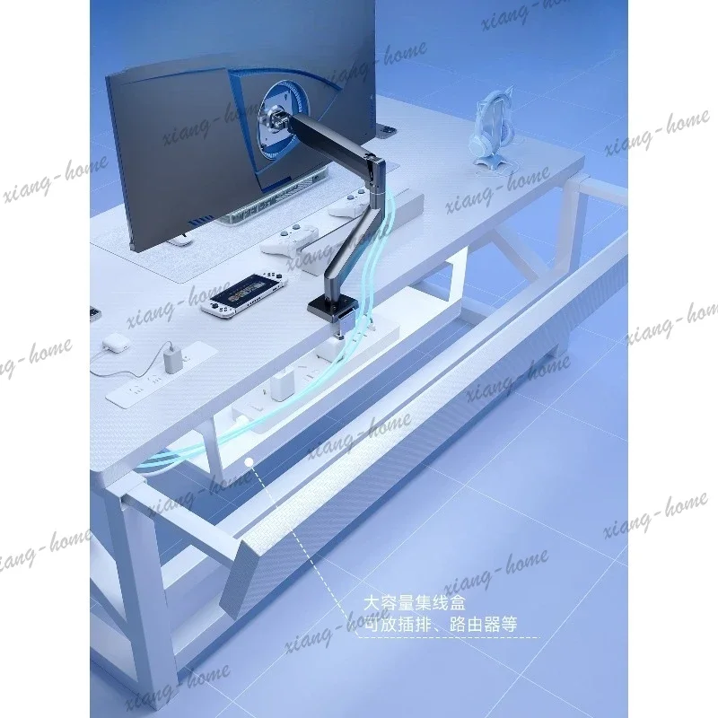 PG Gaming table Desktop carbon fiber computer table Household bedroom Desk can be equipped with a robotic arm