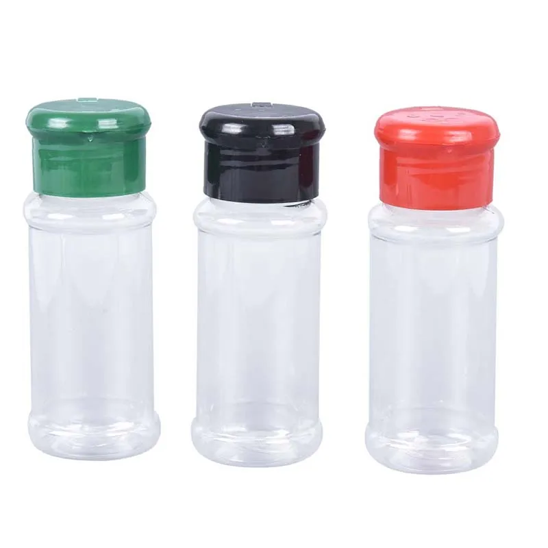 5-teiliges Gewürzglas aus Kunststoff für Salz und Pfeffer, Gewürzglas, Grill, Gewürze, Essigflasche