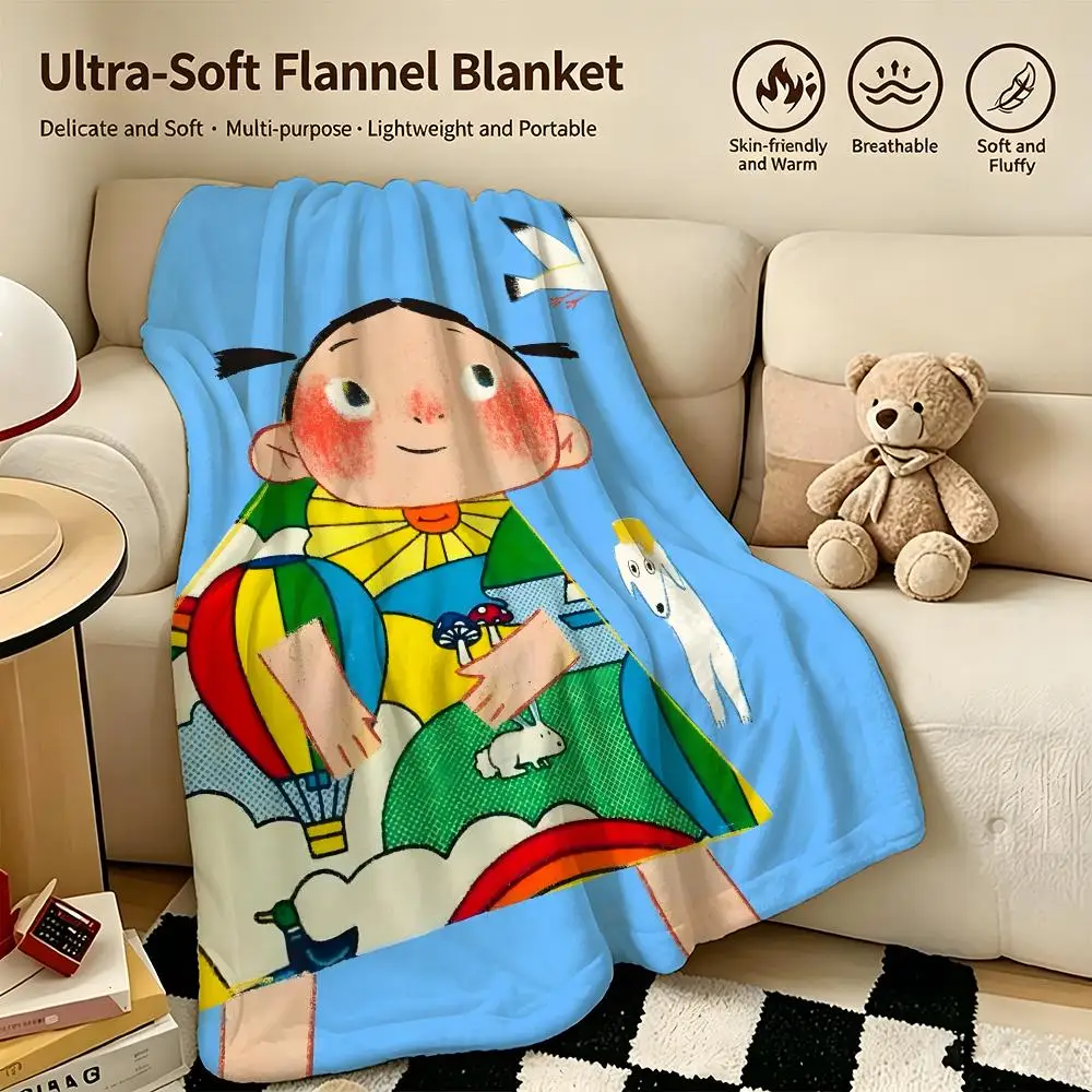 artist P-Pdohk-k Throw Warm Soft Flannel Blanket, Multi-use for Sofa Bed Camping Travel Nap