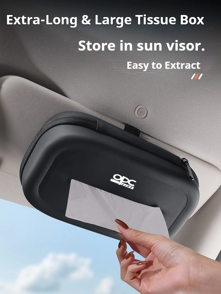 Car 3D stereoscopic Extra-Long & Large tissue box For Opel OPC Line Corsa Insignia Mokka Vectra Vivaro Zafira Accessories view 2