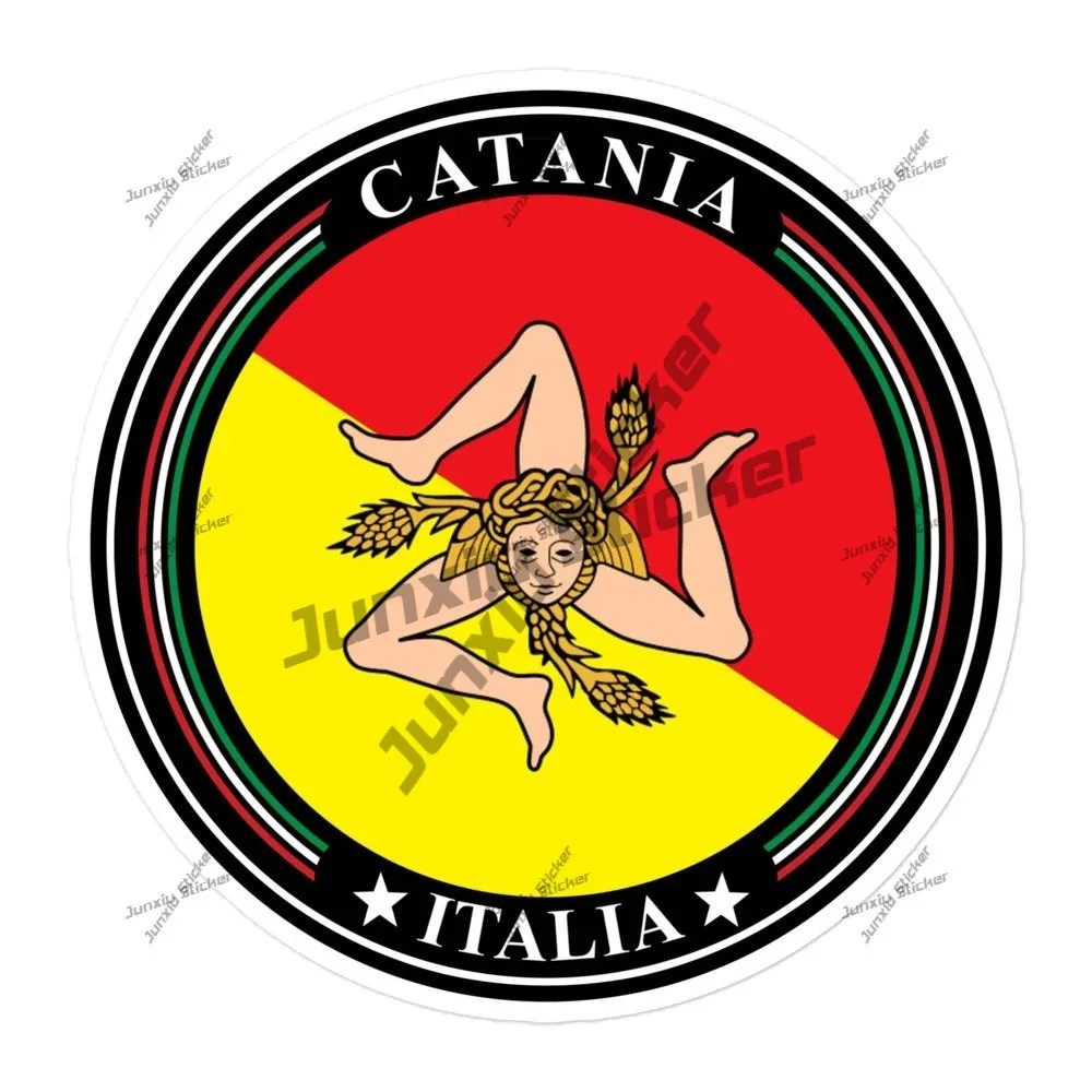 

Catania Sicilia Italy Flag Stickers Creativity Window Bumper Truck Pickup Exterior Decal Accessories Car Stickers Decals Funny