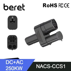 CCS2 to Telsa AC DC Adapter，Compatible for NACS Electric Vehicle Car，EV Charger Connector CCS2 for Tesla Adapter CCS2 Fit Tesla