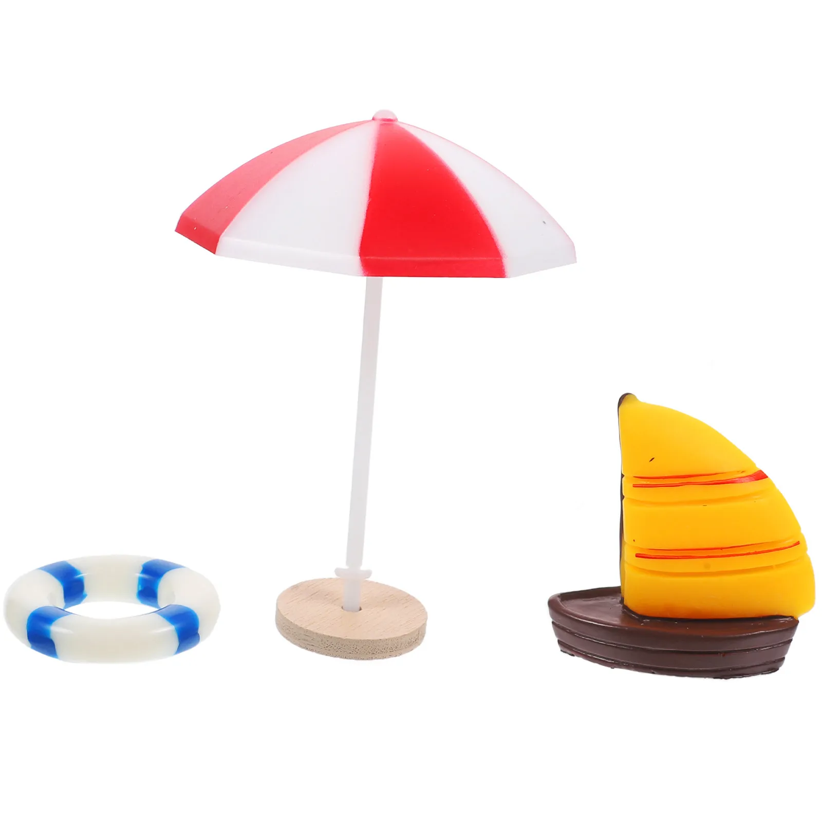 

Набор миниатюрных украшений для дома в пляжном стиле: пластиковые аксессуары, имитация прибрежного пейзажа, декор для летних микросцен