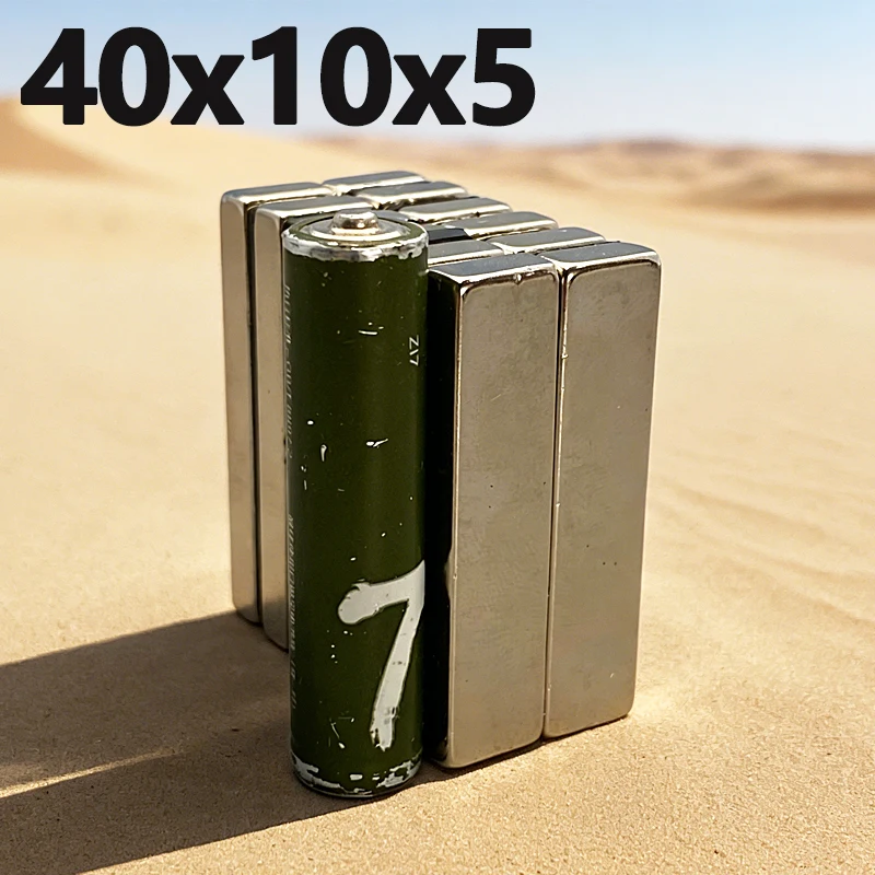 5-25pcs 40x10x5mm Magnet Big Square Neodymium Magnet N35 NdfeB Permanent Magnetic Imanes 40*10*5mm Accessory Garage Tool Fridge