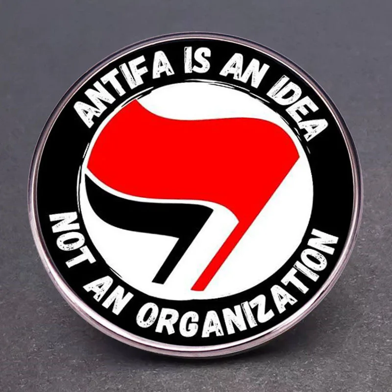 Antifa Is An Idea Not An Organization Enamel Pins Lapel Badge Brooch Jewelry Decoration