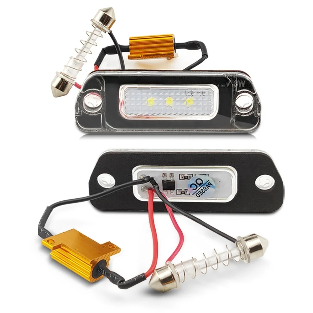 White LED License Plate Light 12V 5W 6500K for For MERCEDES For BENZ For ML GL R Series Vehicles Compatible Fit
