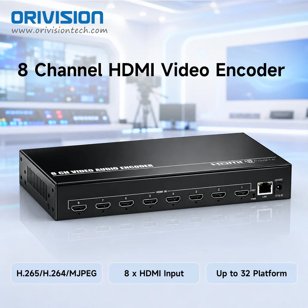 8-Channel 1080P HDMI Streaming IPTV Encoder H.265 H.264 HDMI Video Encoder for Live Broadcast And Streaming