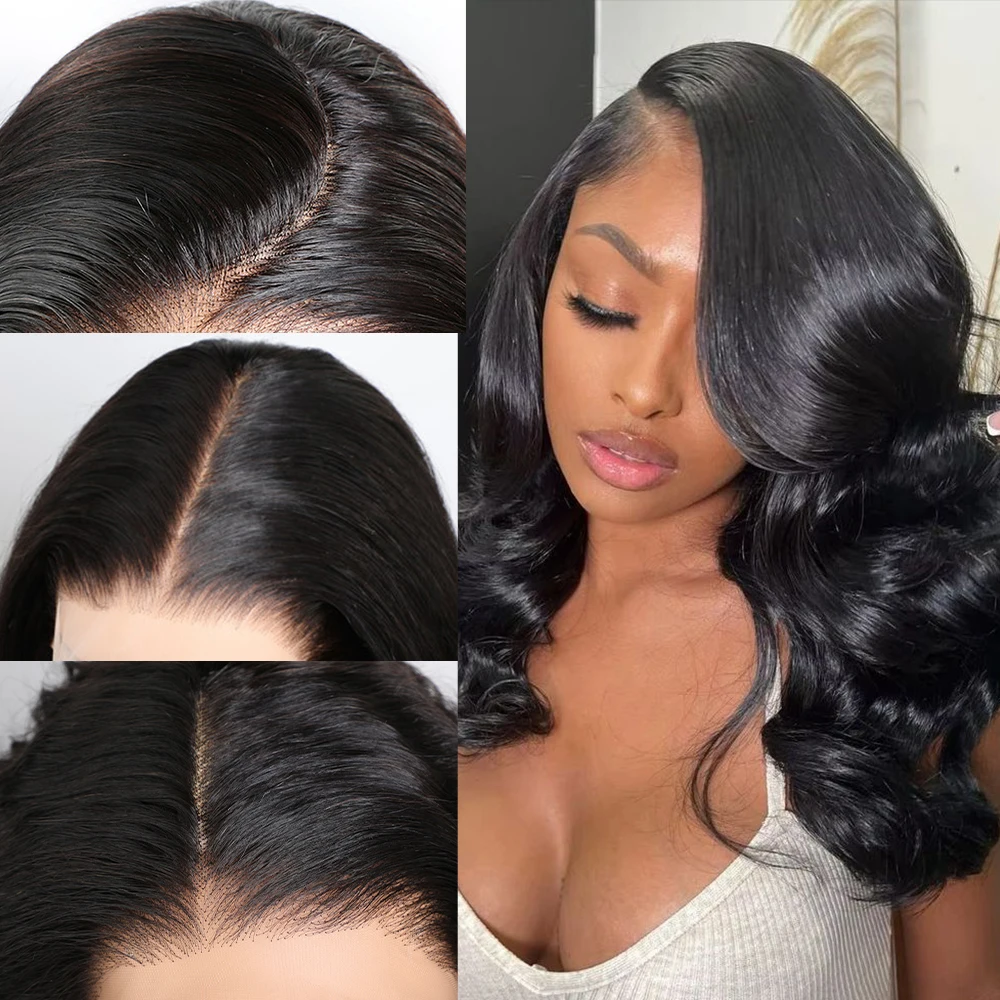 

Alibele Human Hair Wigs Body Wave Lace Front Wigs Easy Install Pre Plucked Wholesale 4x4 Transparent Lace Closure Wigs For Women