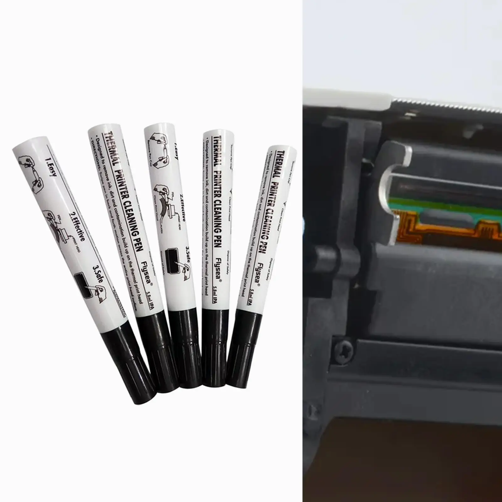 5Pcs Universal Printhead , Pen, Thermal Card Printer Cleaner, Pen, Repair Pen, , for Zebra