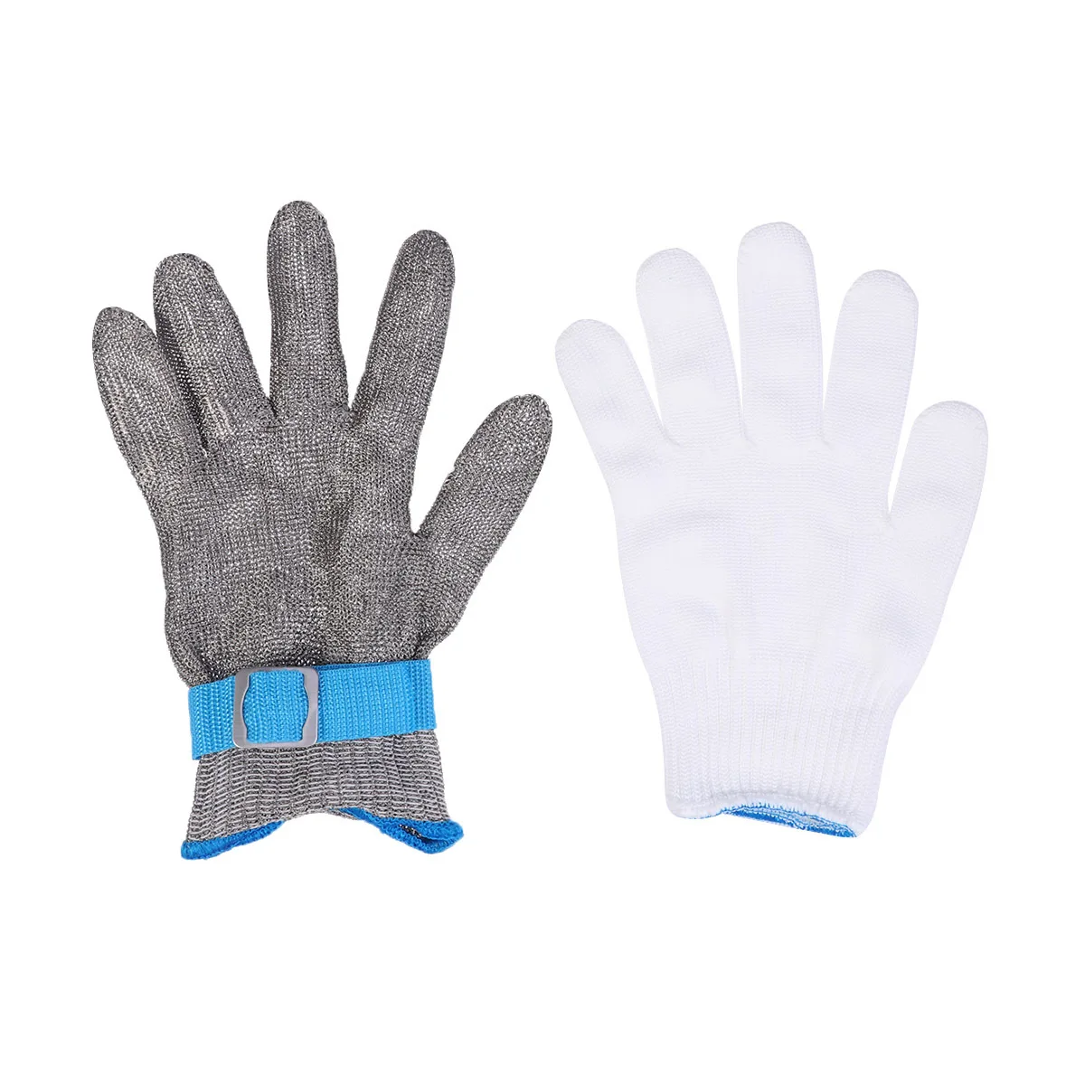 

Cut Resistant Level 5 Stainless Steel Wire Safety Gloves For Kitchen Slicing Wood Carving Gardening Machine Washable Shrink