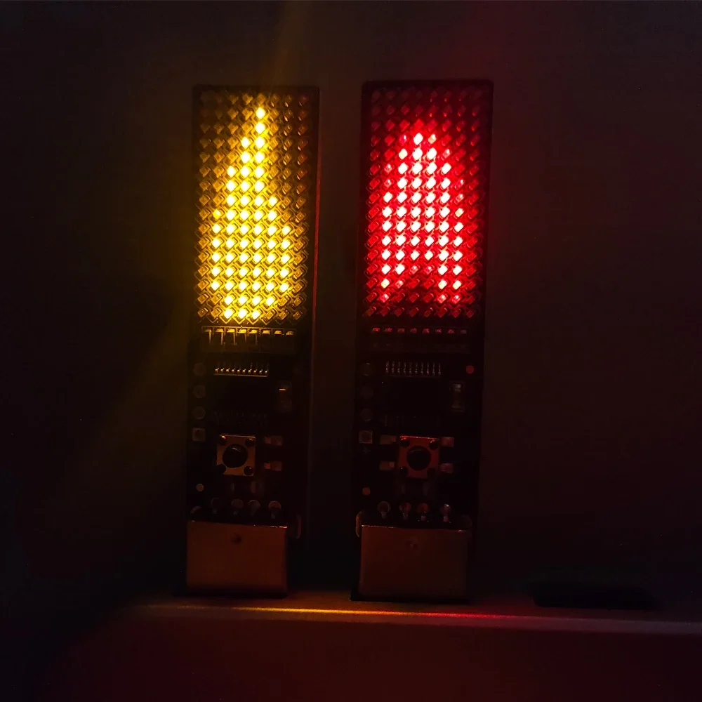 8X16 LED-Matrix-Display-Bildschirm mit dynamischen Flammeneffekten, Countdown-Timer, USB-betrieben für Geburtstags- und Feiertagsdekorationen – Detail 5
