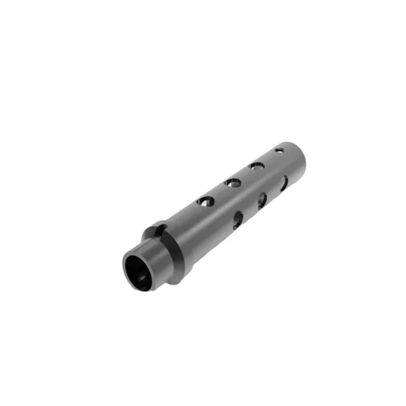 

CNC machining custom stainless steel precision porous shaft parts with blackened surface