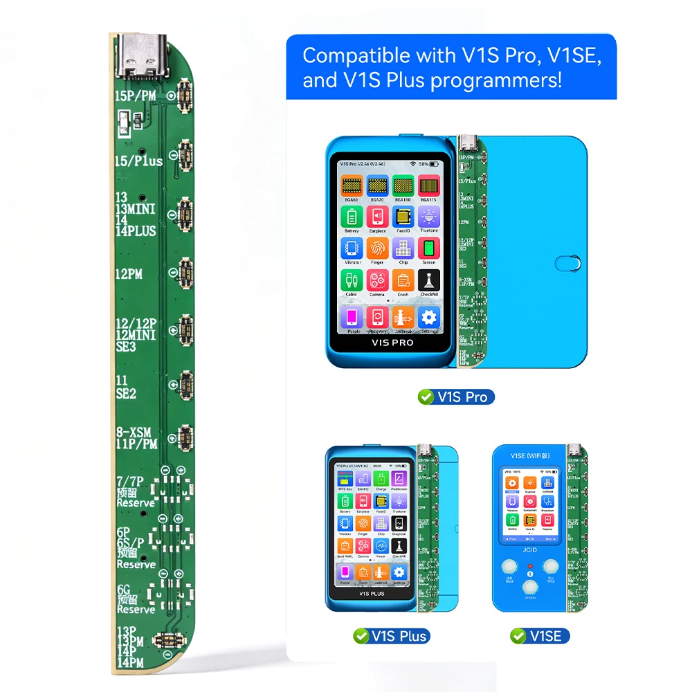 JC V1SE V1S Pro Battery Read and Write Battery Health Repair Board for iPad Pro 3-6 iPad Mini 5/6  iPhone 8-16PM Battery Repair - view 5