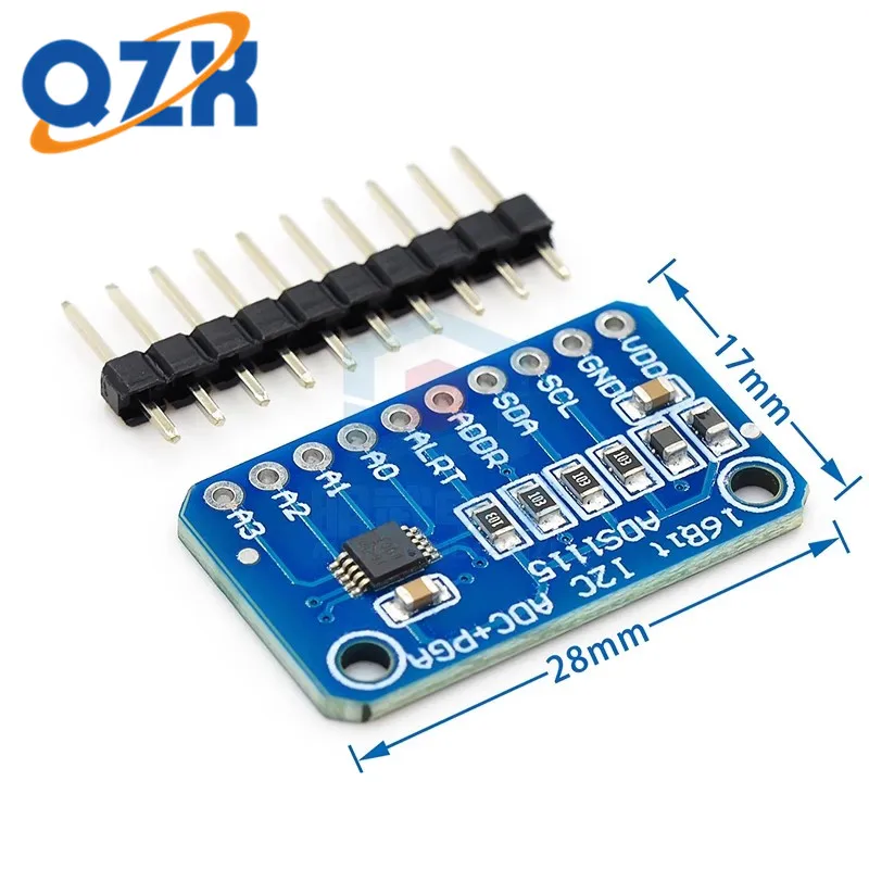 ADS1115 ultra small 16 bit precision analog-to-digital converter ADC development board module 4-channel