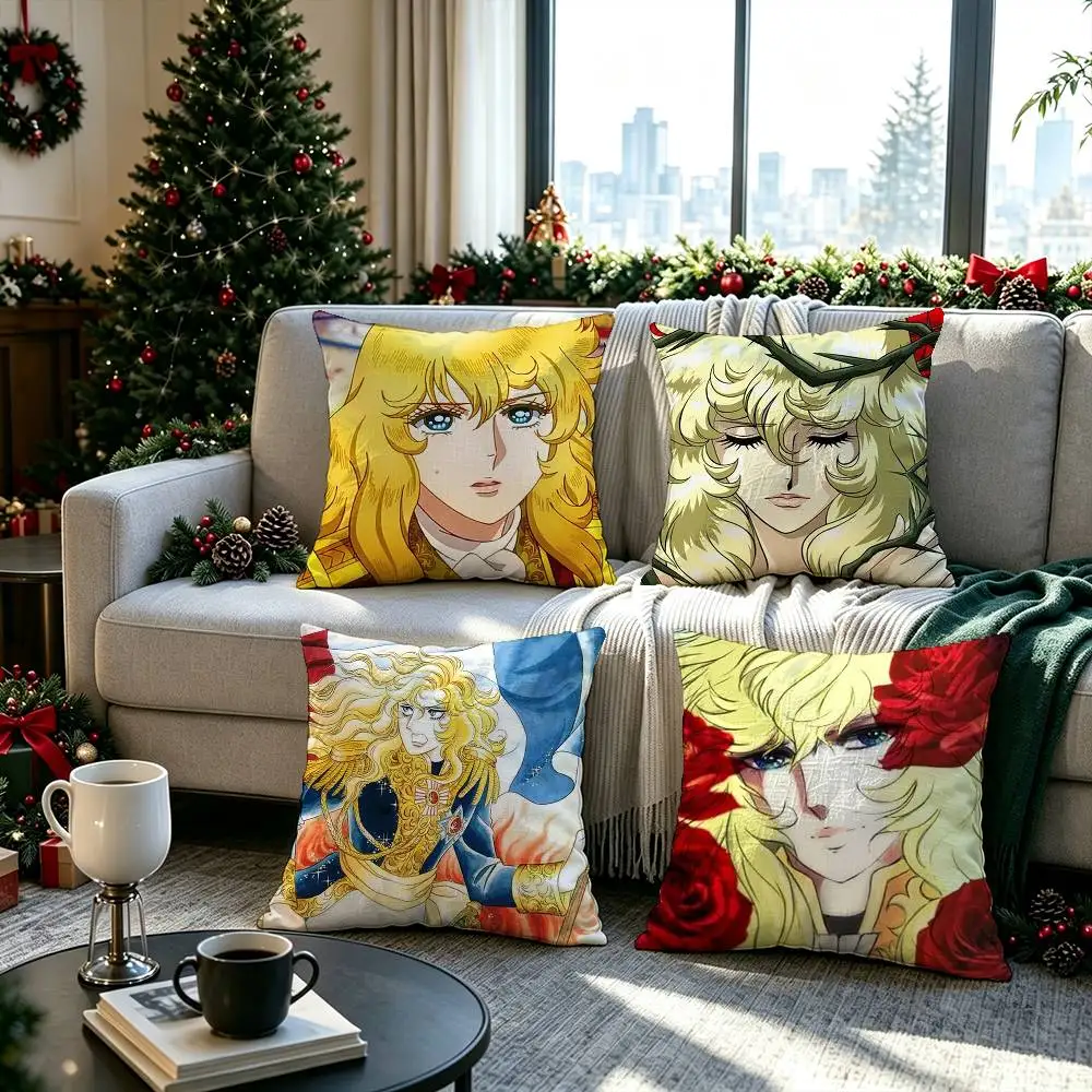 Rose of Versailles Lady Oscar  Double-sided printed pillow cover Solid color minimalist pillowcase, fits all bedroom styles