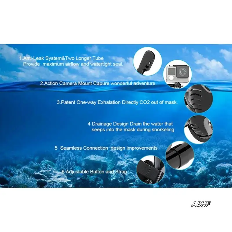 

Full Face Snorkel Mask With Double Tubes 180°Panoramic Anti-Fog Diving Mask Swimming Pool Equipment